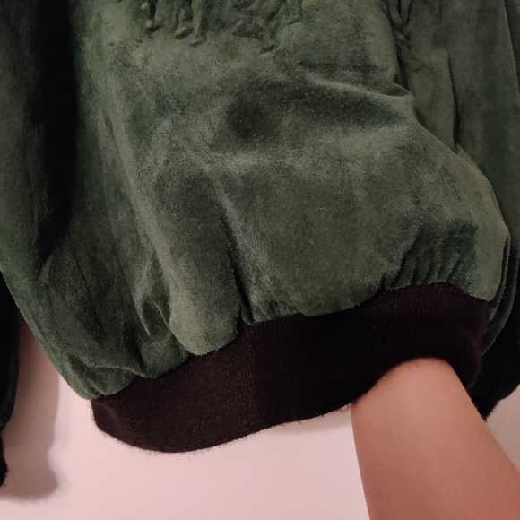 Vintage George Strait 80's Country Suede Leather Letterman Bomber Jacket Unisex - Picture 14 of 16